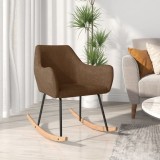 Cumpara ieftin Scaun balansoar, maro, material textil