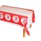 Fata de masa dreptunghiulara flippy, pvc, 2.5 mm grosime, imprimeu mos craciun model 2, potrivit pentru craciun, utilizare multipla, 180 x 108 cm, alb
