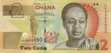 GHANA █ bancnota █ 2 Cedis █ 2017 █ P-37Ae █ UNC █ necirculata