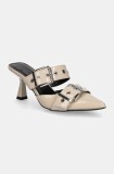 Answear Lab pantofi cu toc culoarea bej