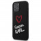 Husa Karl Lagerfeld pentru iPhone 12 Pro Max 6.7&quot;, Silicone Forever Karl Collection, Negru