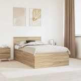 Cumpara ieftin Cadru de pat Stejar Sonoma 120 x 200 cm Lemn prelucrat