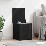 Cutie de depozitare vidaXL Negru Stejar 40x42x46 cm din lemn stratificat