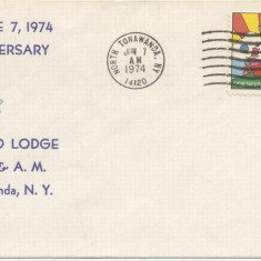 United States 1974 Masonic Cover - 75th Masonic Lodge - North Tonawanda K.295