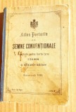 F177-I-Carte veche Romania-Semnele conventionale Bucuresci 1890 Atlas Portativ.