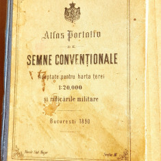 F177-I-Carte veche Romania-Semnele conventionale Bucuresci 1890 Atlas Portativ.