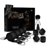 Set Bondage Pat 4 Curele Fetish B-Series - Negru