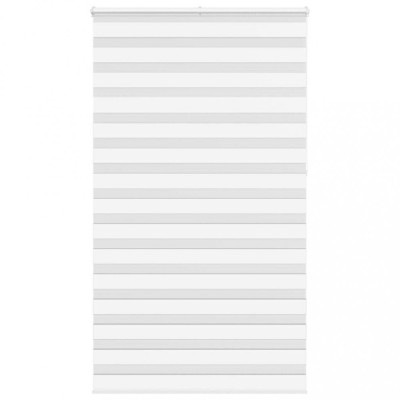 Jaluzea tip zebra alb lățime țesătură 125,9 cm poliester foto