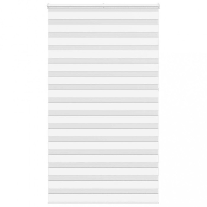 Jaluzea tip zebra alb lățime țesătură 125,9 cm poliester