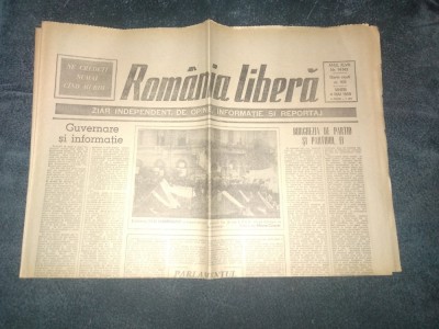 ZIARUL ROMANIA LIBERA 4 MAI 1990 foto