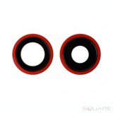 Geam Camera iPhone 11, Rear Camera Holder with Lens, Red