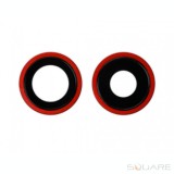 Geam Camera iPhone 11, Rear Camera Holder with Lens, Red