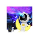 Proiector Astronaut Cer &Icirc;nstelat pentru Copii, Proiector Planetariu, Proiector Astronaut cu Telecomandă/Temporizator/Bluetooth/Boxă Muzicală, Cadou Pe