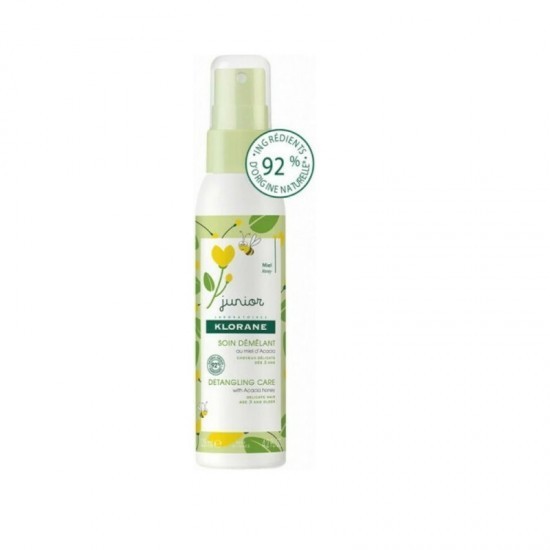 Balsam de păr Klorane Kids Junior cu miere pentru pieptănare ușoară, sub formă de spray, ideal pentru bucle, 125 ml