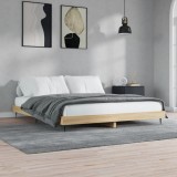 VidaXL Cadru de pat fără saltea Stejar Sonoma 200x200cm Lemn prelucrat