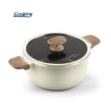 Semioala aluminiu cu capac 24x12 cm, 4.7 L, Wild Stone, Cooking by Heinner