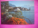 HOPCT 20266 MONTREAUX -LACUL LEMAN IN ANUL 1971 -STAMPILA / TIMBRU -ELVETIA -CIRCULATA