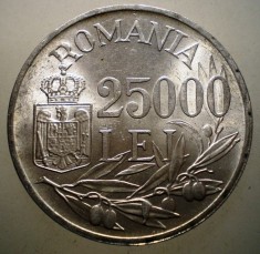 R.118 ROMANIA MIHAI I 25000 LEI 1946 XF/AUNC EROARE RARA 4