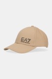 EA7 Emporio Armani șapcă de baseball din bumbac culoarea alb, cu imprimeu, AF11989.7X000005