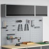 Set dulap unelte &amp; panou c&acirc;rlige de perete, 5 piese negru metal
