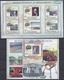 DB1 Pictura Mozambic Pissaro Degas Courbet van Gogh Rodin Cezanne MS + SS MNH