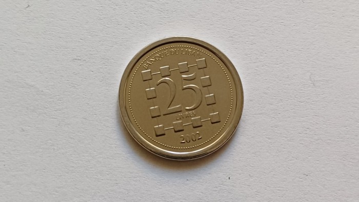 Liban-25 Livres 2002-UNC