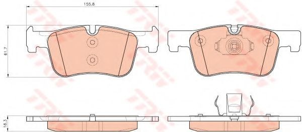 Set placute frana,frana disc BMW Seria 1 (F20) (2010 - 2016) TRW GDB1934