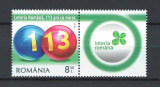 Romania 2019 - LP 2253 nestampilat - Loteria Romana, 113 ani - serie + vinieta