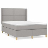 Cumpara ieftin Pat continental, gri deschis, 140x200 cm, material textil