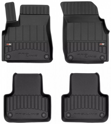 Set Covorase Auto Cauciuc Negro Audi Q8 2018&amp;rarr; Pro Line Tip Tavita 3D 3D408470 foto