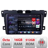 Navigatie Mazda CX-7 2006-2012 Edotec Kit-097 8 core QLED 2K 16+512GB 360 Android Waze USB Navigatie Internet Youtube Radio