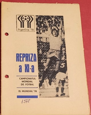 Brosura-Supliment fotbal - CAMPIONATUL MONDIAL de FOTBAL ARGENTINA 1978 foto
