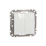 Intrerupator dublu Schneider Sedna SDD111105, incastrat, alb