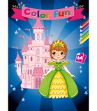 Carte de Colorat Prințese Color Fun, 64 Pagini, 8 Tipuri, Material Hartie, Pentru Copii peste 3 Ani, Origine Olanda