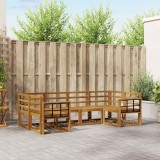 vidaXL Set de canapele de exterior 6 pcs natural Lemn Solid de Acacia 3366892