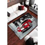 Cumpara ieftin Covor Camera Copii Model Kolibri 11117-192, Marime 80 x 150 cm, Gri, Rosu, Inaltime Fir 9 mm, Antialergic, Polipropilena, Gradinita, Cresa, Loc de Joa
