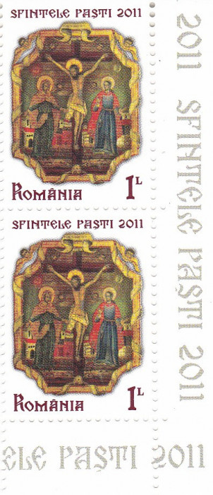 ROMANIA 2011 LP 1893 SFINTELE PASTI ALBUM PERECHE MNH