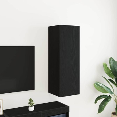 vidaXL Dulap pentru TV de perete Stejar negru 30.5 x 30 x 90 cm 862570 foto