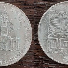 (A178) MONEDA DIN ARGINT AUSTRIA- 100 SCHILLING 1976,JOCURILE OLIMPICE INNSBRUCK