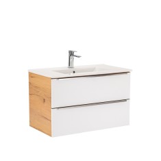 Dulap inferior Vario Trim 80 cu lavoar stejar-alb