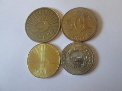 Lot 4 monede colectie,2 bucati=UNC,vedeti imaginile foto