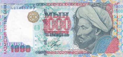 Bancnota Kazahstan 1.000 Tenge 2000 - P22 UNC foto