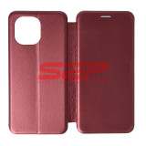 Husa Flip Cover Xiaomi Mi 11 5G, Protectie Completa, Piele Ecologica, Wine
