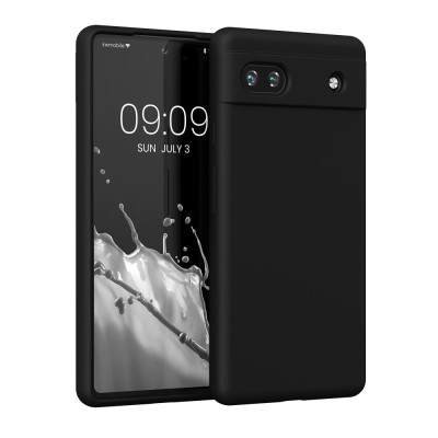 Husa Kwmobile pentru Google Pixel 6a, Silicon, Negru, 57815.01 foto