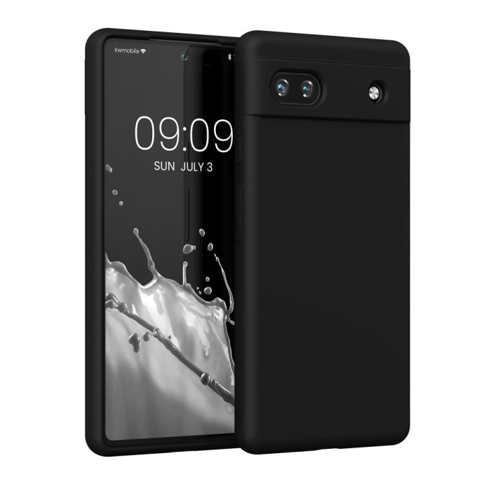 Husa Kwmobile pentru Google Pixel 6a, Silicon, Negru, 57815.01