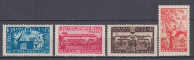 ROMANIA 1944 LP 163 CAMINUL CULTURAL RADASENI SERIE MNH foto