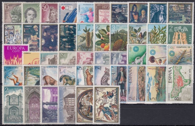 C5391 - Spania 1972 - anul complet timbre nestampilate Mnh foto