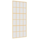Cumpara ieftin Usa glisanta, auriu, 90x205 cm, sticla ESG mata si aluminiu