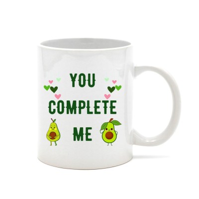 Cana alba personalizata &amp;quot;YOU COMPLETE ME&amp;quot;, INOVATIX&amp;reg;. 330 ml foto