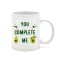 Cana alba personalizata &quot;YOU COMPLETE ME&quot;, INOVATIX&reg;. 330 ml